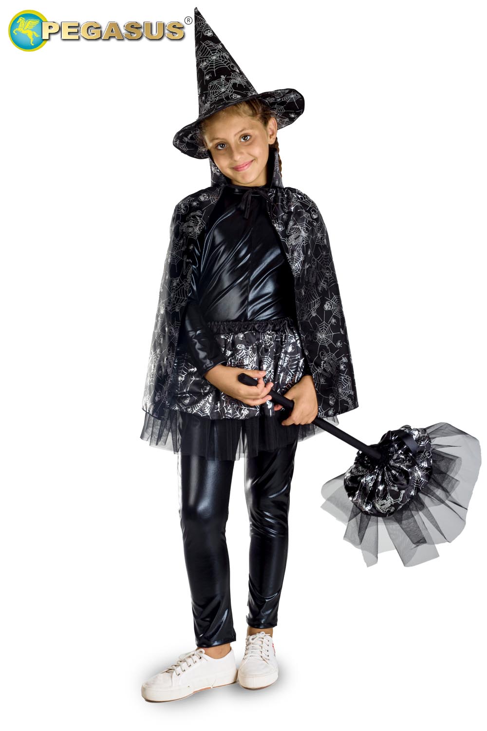 CAPPELLO+MANTELLO STREGA ARGENTO
